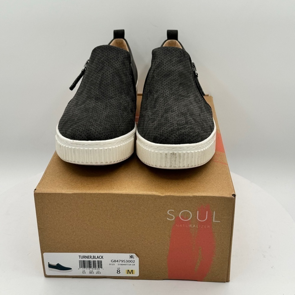 Soul Naturalizes Turner‎ Faux Leather Womens Sneakers Size 8 Color Black NEW